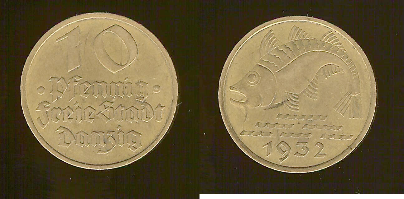 Danzig 10 pfennig 1932 EF